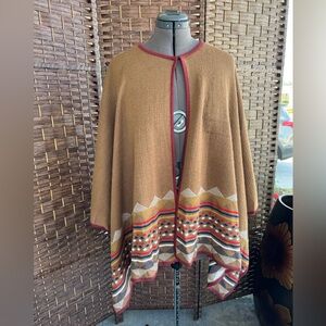 NOVICA Spicy Paprika Cape 100% baby alpaca made in Peru